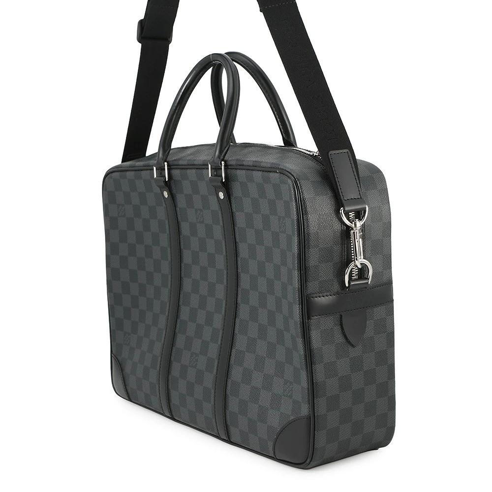 Louis Vuitton Damier Black Business Voyage documents Bag Graphite Porte Black